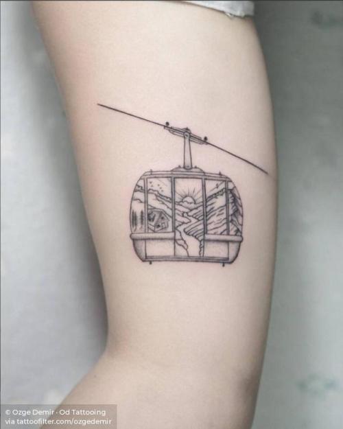 By Ozge Demir · Od Tattooing, done at Tattoom Gallery, Istanbul.... aerial lift;double exposure;ozgedemir;inner arm;landscape;travel;facebook;nature;blackwork;twitter;experimental;medium size;other;illustrative