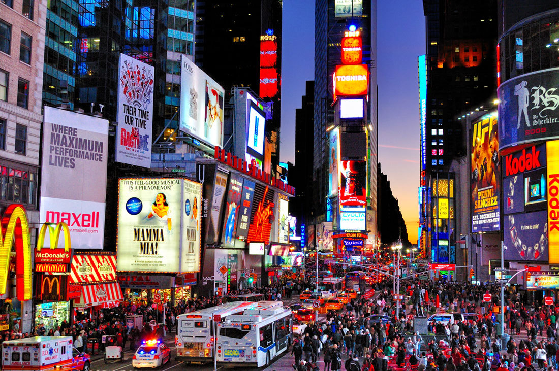 Crowded New York City Center - City Landscapes