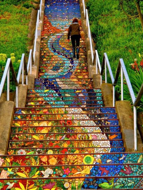 optic-culture:Artististic Stairs In San FranciscoStairway to...