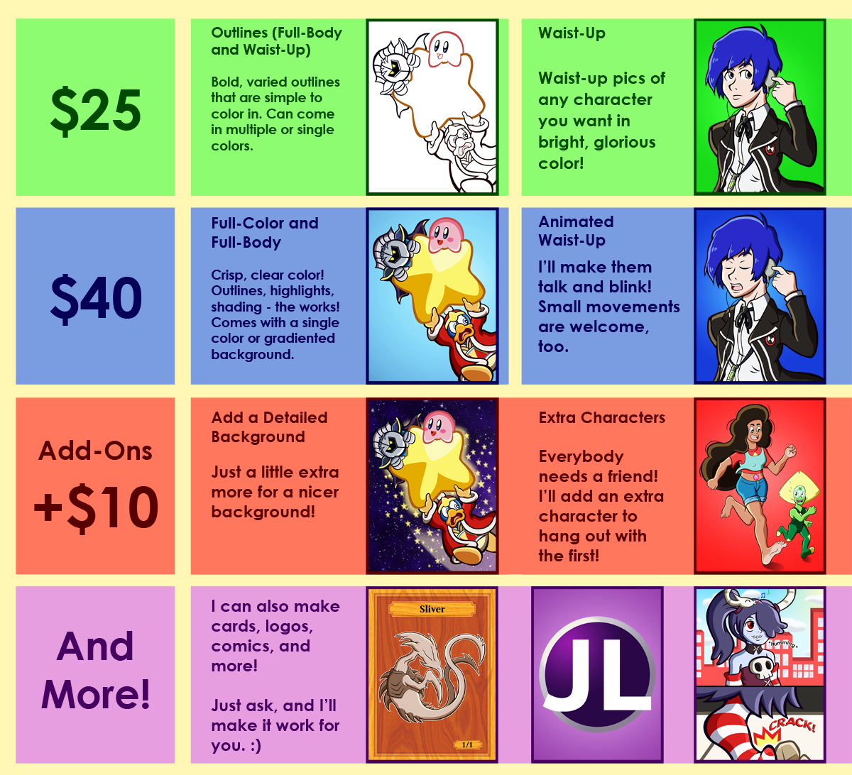 Commission Prices