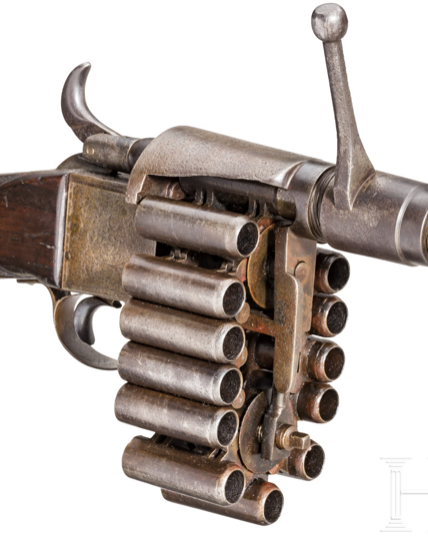 peashooter85:Revolving chain rifle by T.W. Treeby of London,...