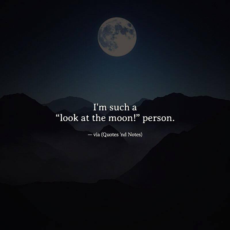 Quotes 'nd Notes - I’m such a “look at the moon!” person.