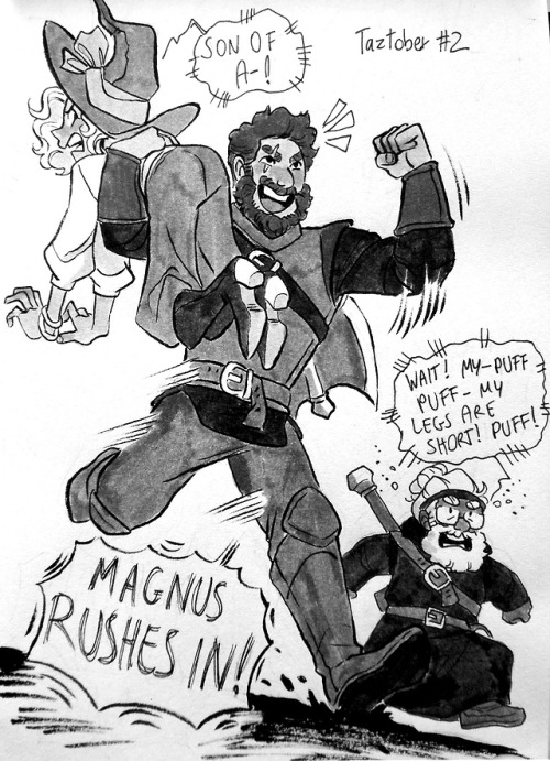 fdevitart:#taztober day 2: “MAGNUS RUSHES IN!”Uh-oh, check out...