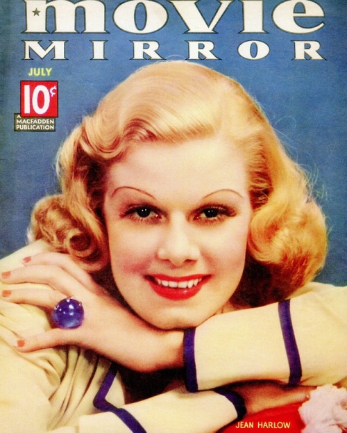 ladybegood:Jean Harlow on the cover of Movie Mirror