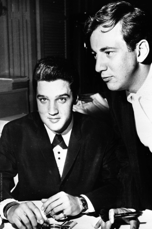 ELVIS PRESLEY - Elvis and Bobby Darin at the Sahara Hotel, July...