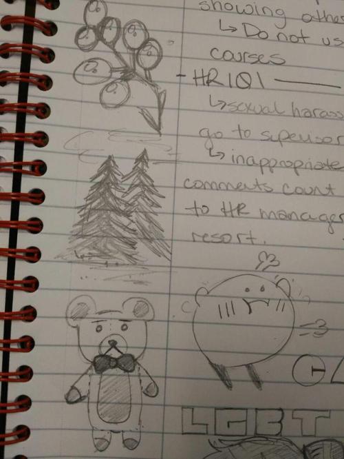 This is what happens when I am in a class/meeting and have...