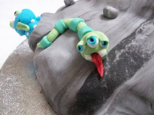 Alien Planet Cake. The cake is a vanilla sponge filled with...