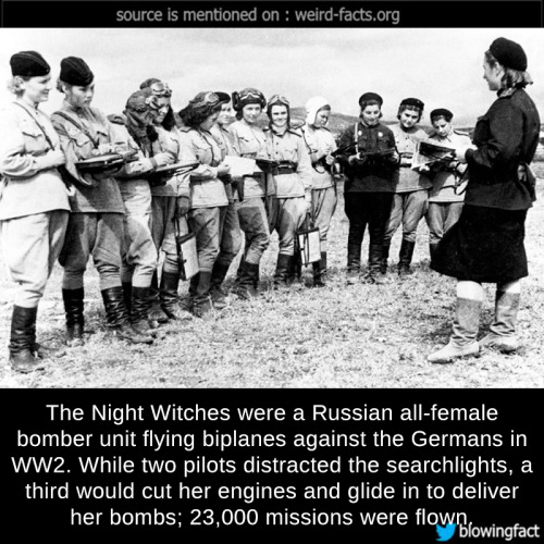 mindblowingfactz:The Night Witches were a Russian all-female...