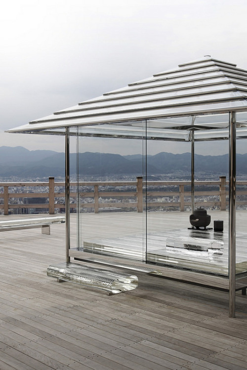 homedesigning:KOU-AN Glass Tea House by Tokujin Yoshioka