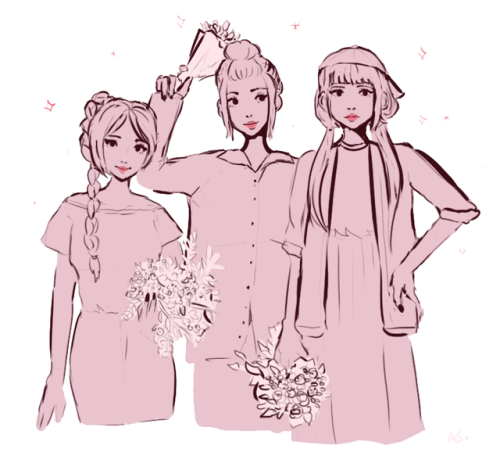 spicybuddy:the avatar girls with flowers in my...