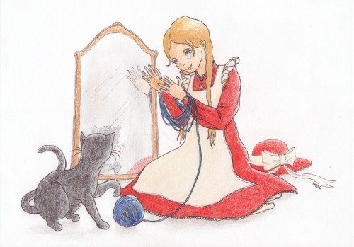 chainedtothemirrorâ€™s illustration for Carrollâ€™s Through the Looking-Glass