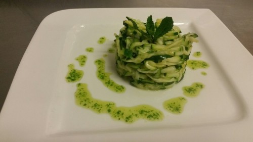 #Ensalada de calabacin crudo y menta. # delicia de pera y...