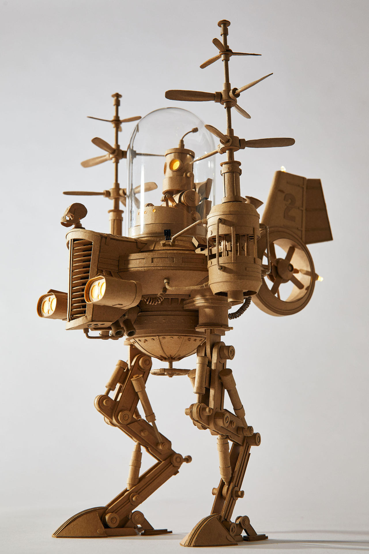 itscolossal:
“Sci-Fi Inspired Cardboard Sculptures by Greg Olijnyk Feature Fully Articulated Limbs and Working Motors
”