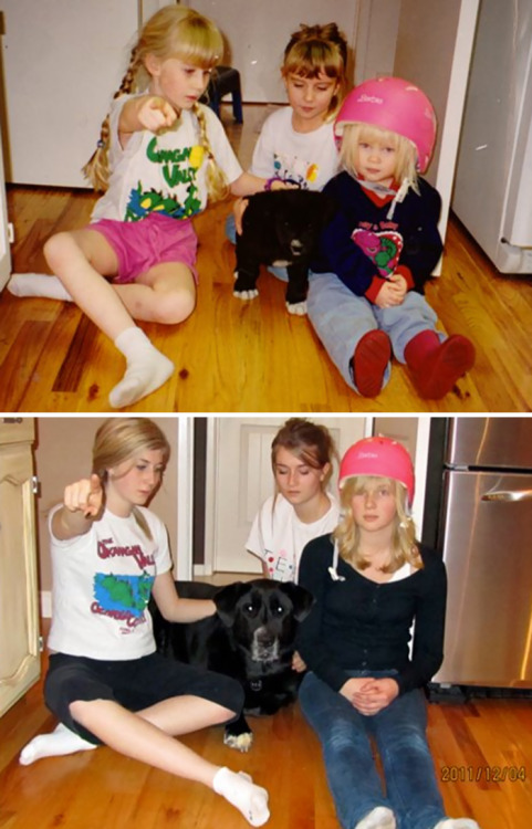 wwinterweb:Dogs Growing Up With Their Humans (see 20 more)