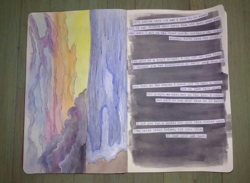 itsalovelydaytoleavemealone:Art journal day one