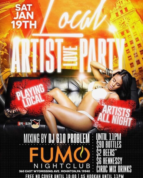 It goes down Saturday January 19th @ @fumobar ! The #LocalLove...