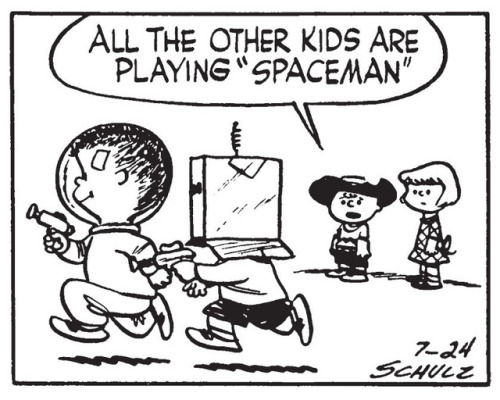 gameraboy:I’m a lonesome cowboy.Peanuts, July 24, 1953