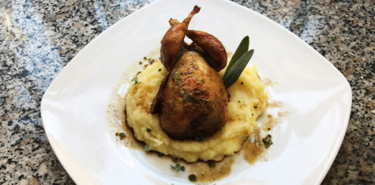 ROASTED QUAIL ,  TANGERINE SAUCE AND MASHED POTATOES – Denise Ippolito