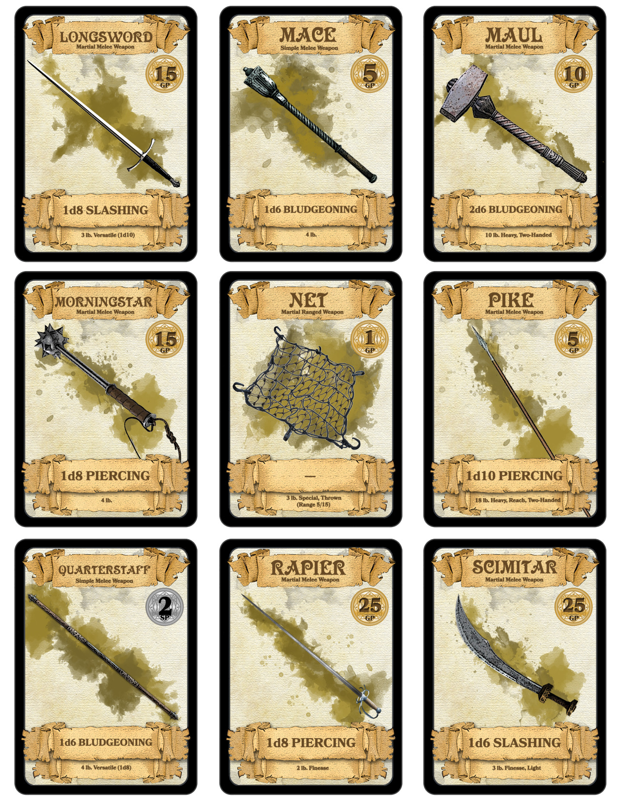 Printable D&d Magic Item Cards Printable Word Searches