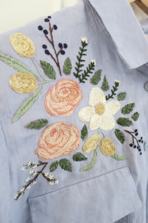 sosuperawesome:Hand Embroidered Clothing, by Cathy Eliot on...