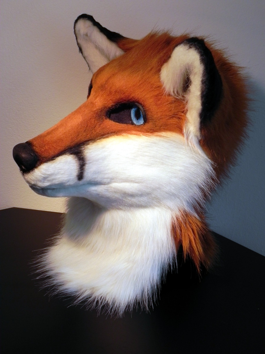 Chaosthief's Fursuits, realistic red fox mask completed mid august. Base...