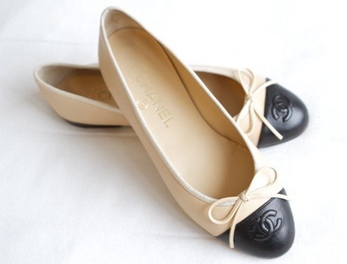 two tone ballet pumps