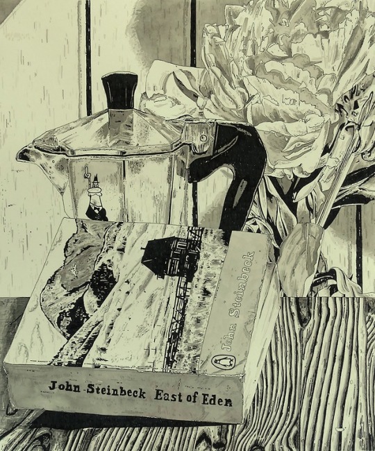 Recent ink drawing on paper.