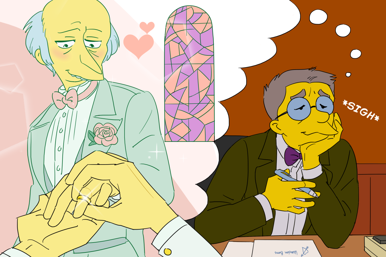 I Draw Stuff Um Could You Maybe Draw Mr Burns And Smithers