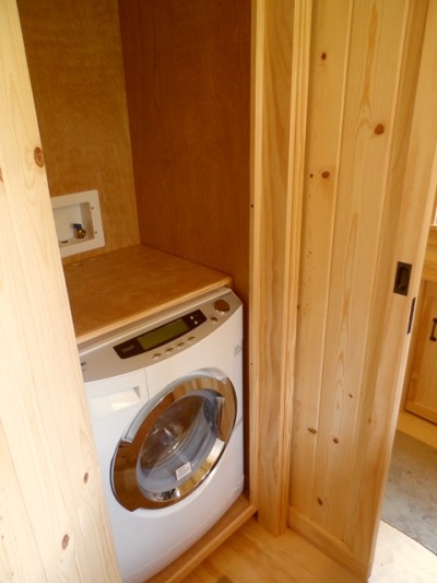 darlingamericancurl:<br /><br />For those in the Pacific North West, this is for you.  The Oregon Cottage Company has designed a jewel.  This 8’ 6” x 20’ is in my top 5 of the tiny house design.  This home has a full size bathtub, a closet for the washer/dryer (the only hidden washer space that I have come across), and a loft that comfortable sleeps four, or sleeps two with space for clothes storage.  This home can be built by the company for a mere $38,000 (the average home price in Oregon is $321,797) or the plans are available for free at the website.  <br />You can find out more information about the home here or you can download the basic plans here.  <br />