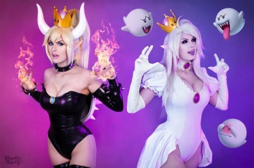 Bowsette and Boosette by @kinpatsucosplay