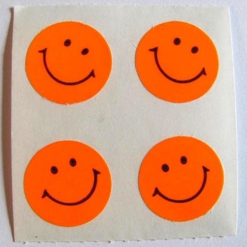 neon stickers smiley smiley face scrapbooking