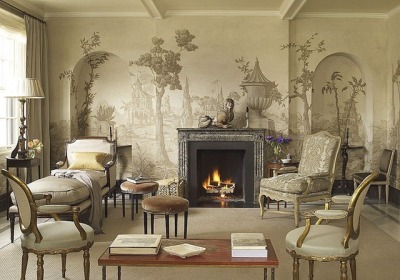 I dont know if they have a name for this interior style love the combination of 16th century? art and modern homes.