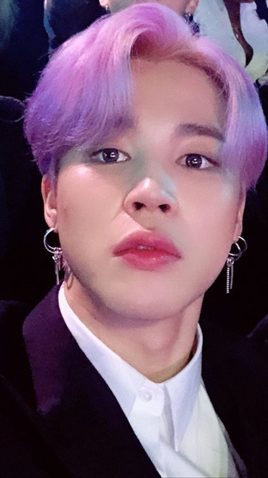 iloveBTS — Jimins hair is purple again and i love it~ 💜 He...