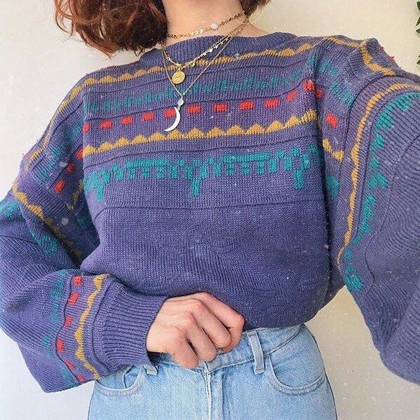 80s style sweater