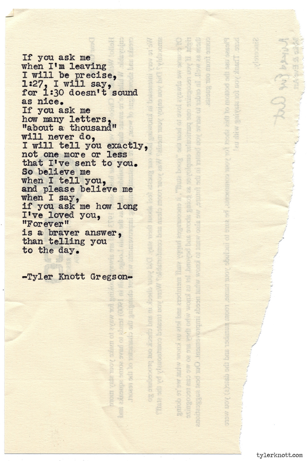 Tyler Knott Gregson — Typewriter Series #893 by Tyler Knott Gregson ...