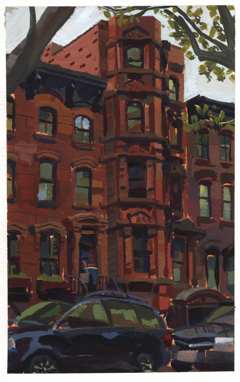 jettpack:A plein air painting I did in Fort Greene in Brooklyn...