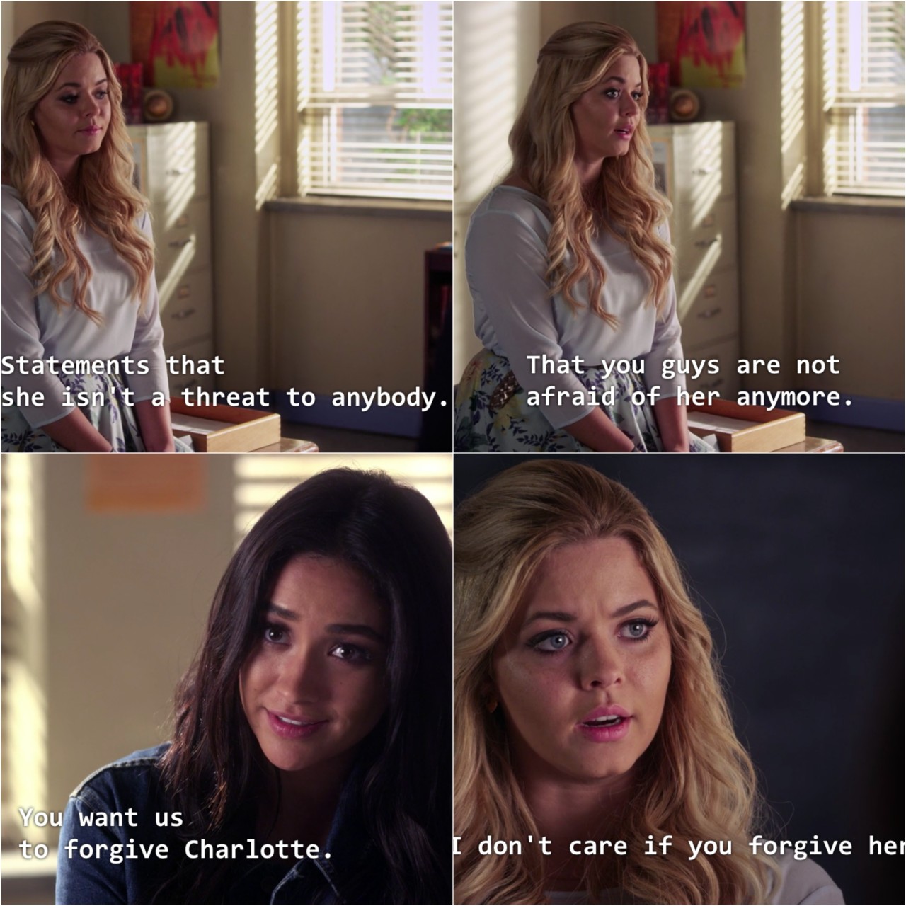 Alison is A.D. — “How was Alison a bad friend?”