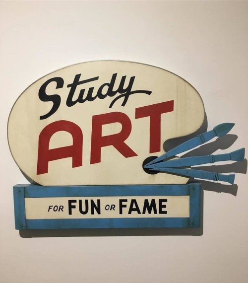 austinkleon:“Study art” signs by John Waters, 2017 Venice...