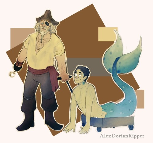 dbh talk like a pirate day pirates mermaids pirate!au hank anderson connor rk 800 dbh hank dbh connor hanno behrens hankcon lieutenant hank anderson clancy brown bryan dechart