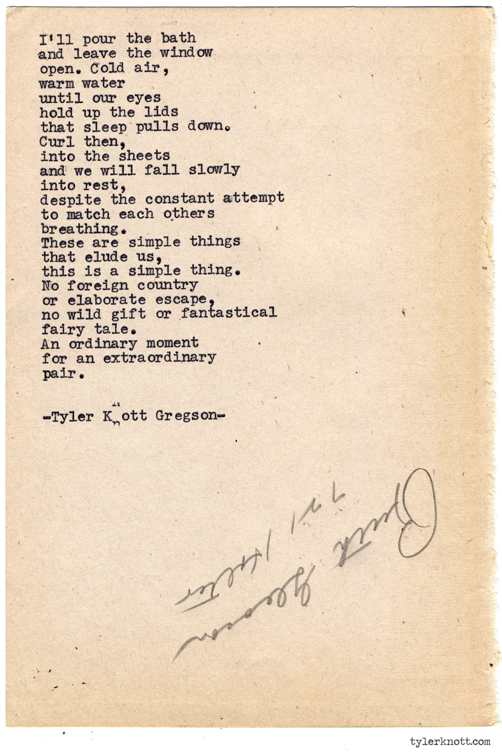Tyler Knott Gregson — Typewriter Series #904 by Tyler Knott Gregson ...