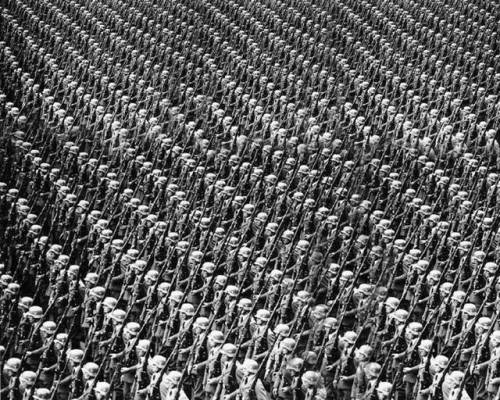 historicaltimes:Wehrmacht soldiers at attention, 1930s via...