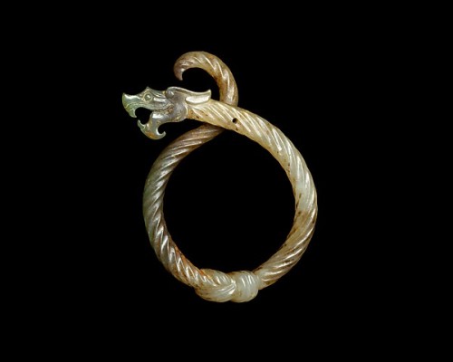 ancientpeoples:Knotted Dragon Pendant    China, 3rd century...