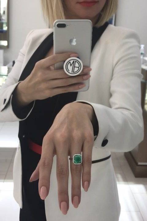 diamond stud earrings, titanium ring, love, fashionblogger, photos , Emeralds make me darling and so does my fresh , manicure by la_par , SaturdayVibes , HandModel handylady2 . . . . . . . , saturday , vibes , emerald , emeraldgreen , emeraldring , sparkle , classic , love , style , nails , nudenails , la_par , losangeles , california , diamonds , selfie , ringselfie , theknot 