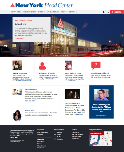 New York Blood Center - NYBC is one of the largest community-based, non-profit blood collection and distribution organizations in the United States.