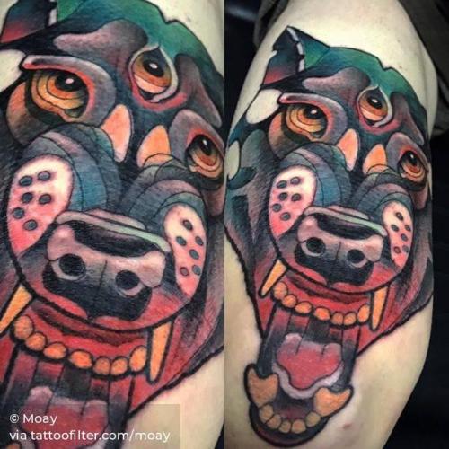 By Moay, done in San José. http://ttoo.co/p/27303 moay;big;animal;facebook;twitter;knee;wolf;new school