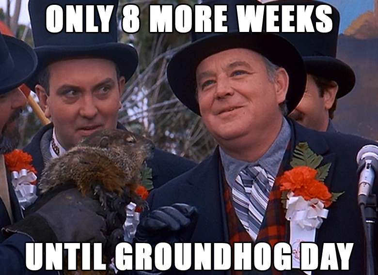 8 more weeks until Groundhog Day