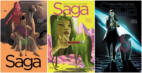 its-cartoon-friendly:↳ Saga Cover Gallery 01 - 24...