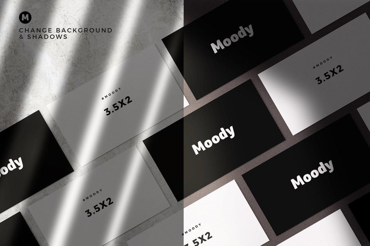 Download DESIGN MOCKUPS - designbrowser: Moody Stationery Mockups ~ Product...