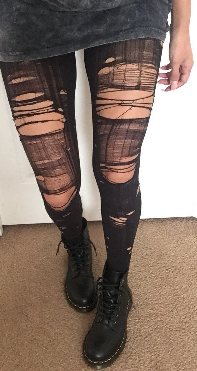 Untitled — Opaque Ripped Tights