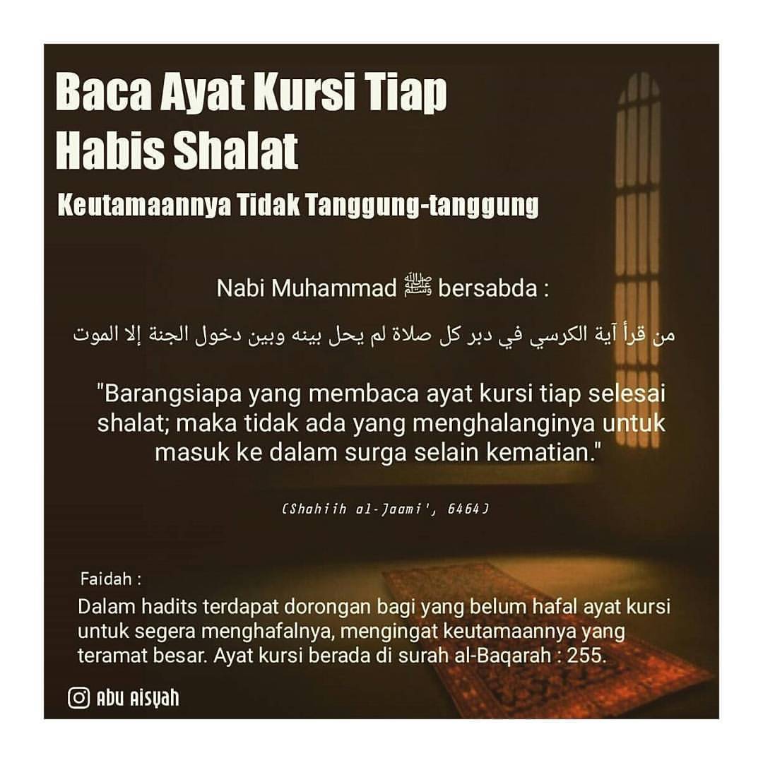 Keutamaan Membaca Ayat Kursi